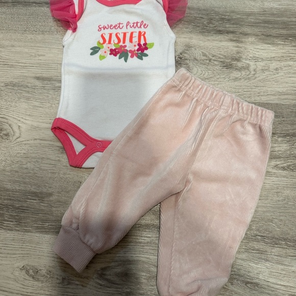 Chick Pea Pink and White Sweet Little Sister Set - Picture 1 of 2